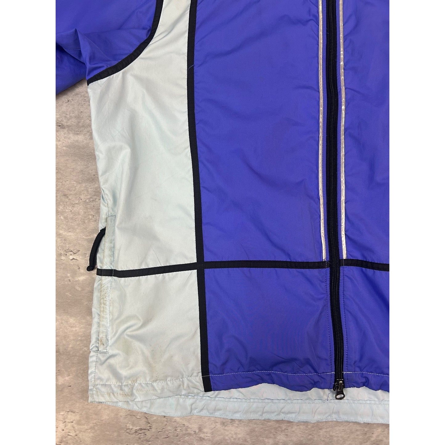 Vintage 90s Nike Embroidered Swoosh Two Tone Windbreaker Jacket Size XL YOUTH