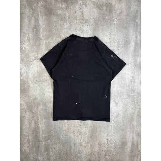 Vintage 80s/90s Distressed Blank Pocket T-Shirt Size Medium Black