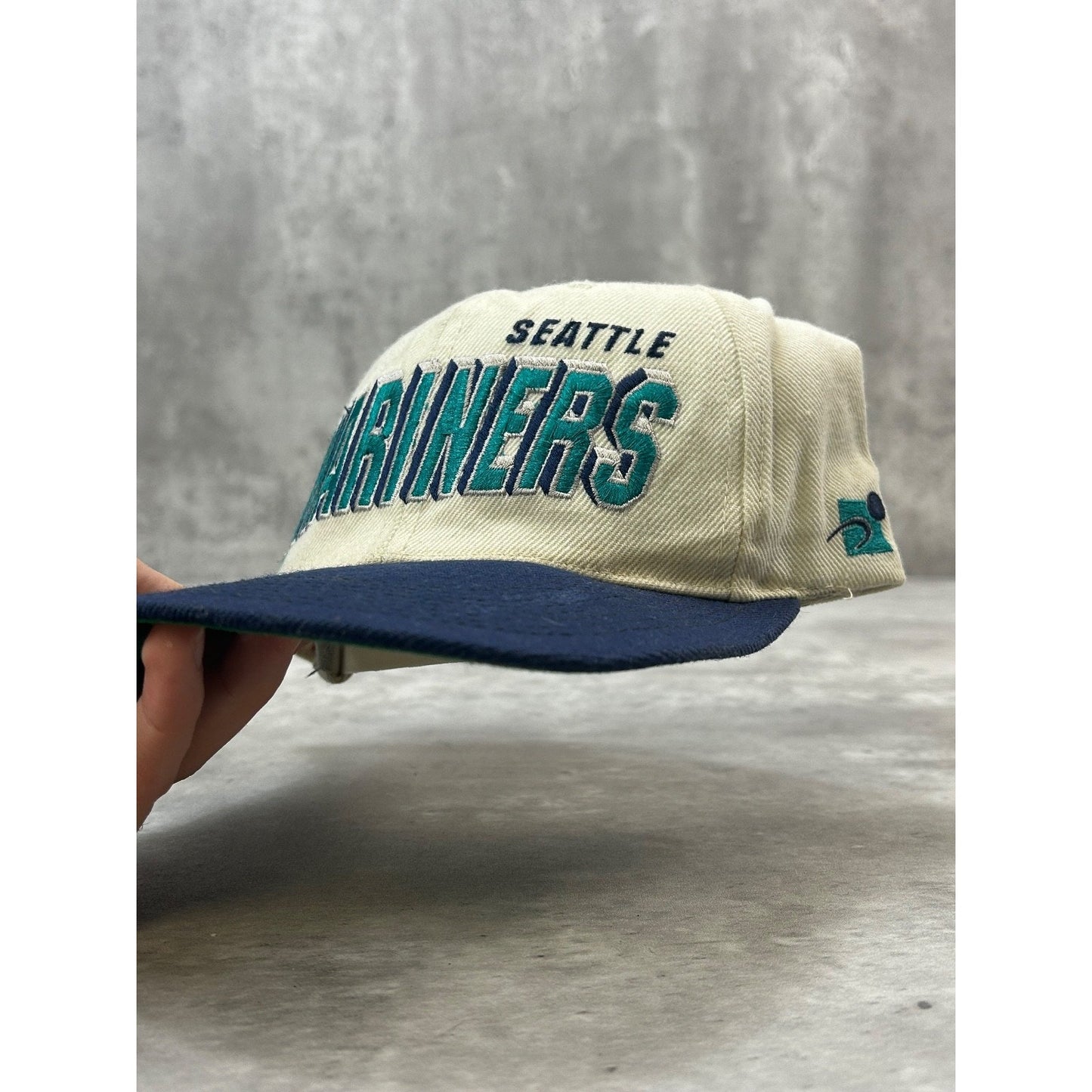 Vintage 90s Seattle Mariners MLB Sports Specialties Shadow Snapback Hat OSFA
