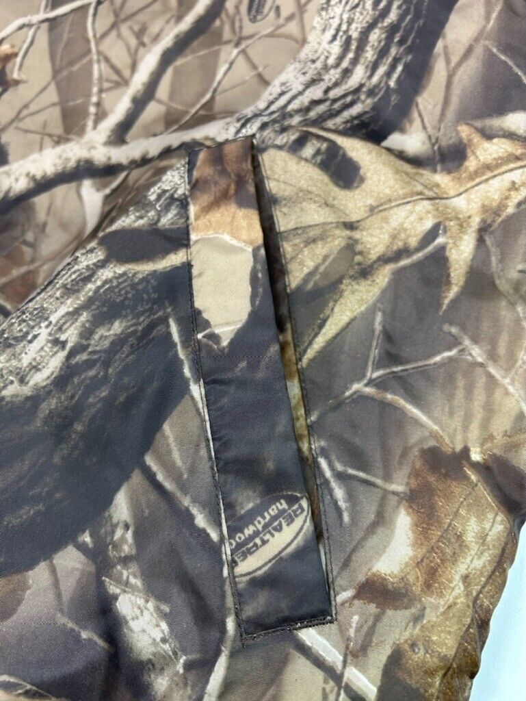 VTG Real Tree Hardwoods Camo Quilted Insulated Reversible Hunting Jacket Size XL