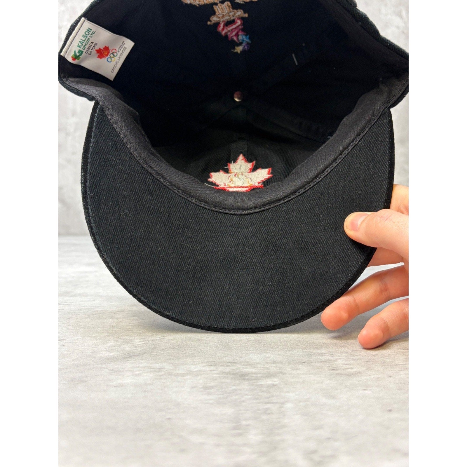 Vintage 90s Team Canada Olympics Embroidered Logo Strapback Hat OSFA