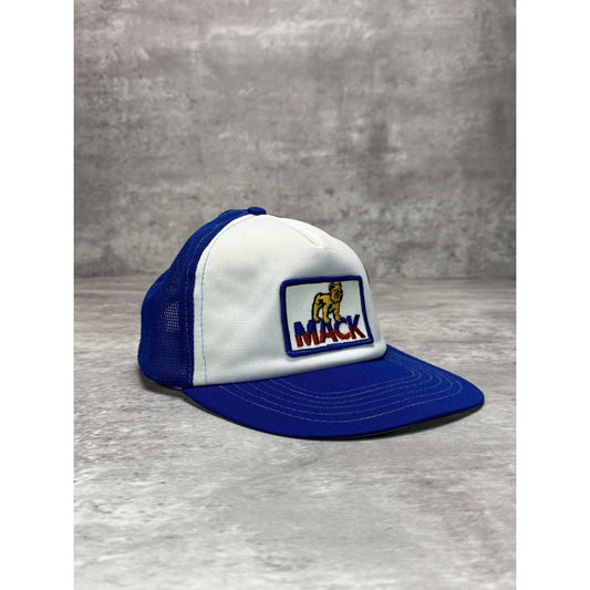 Vintage 80s/90s Mack Trucks Embroidered Patch Trucker Snapback Trucker Hat OSFA