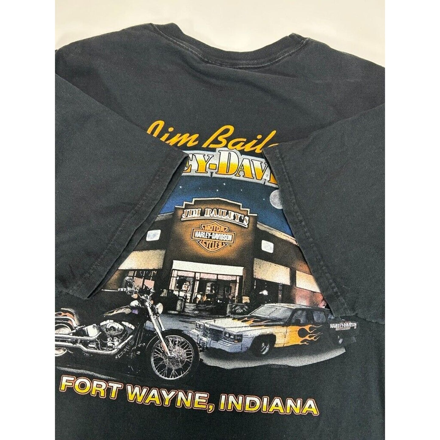 Harley Davidson Fort Wayne Motorcycle Graphic T-Shirt Size XL