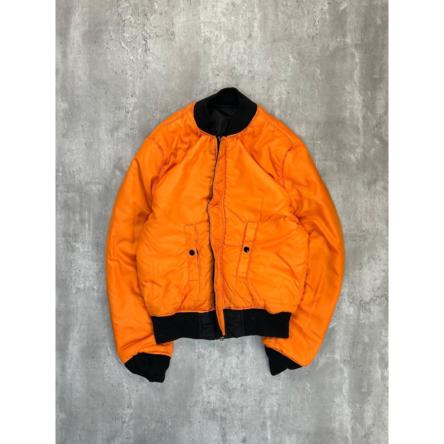 Vintage 90s Military MA-1 Reversible Flight Bomber Jacket Size Small