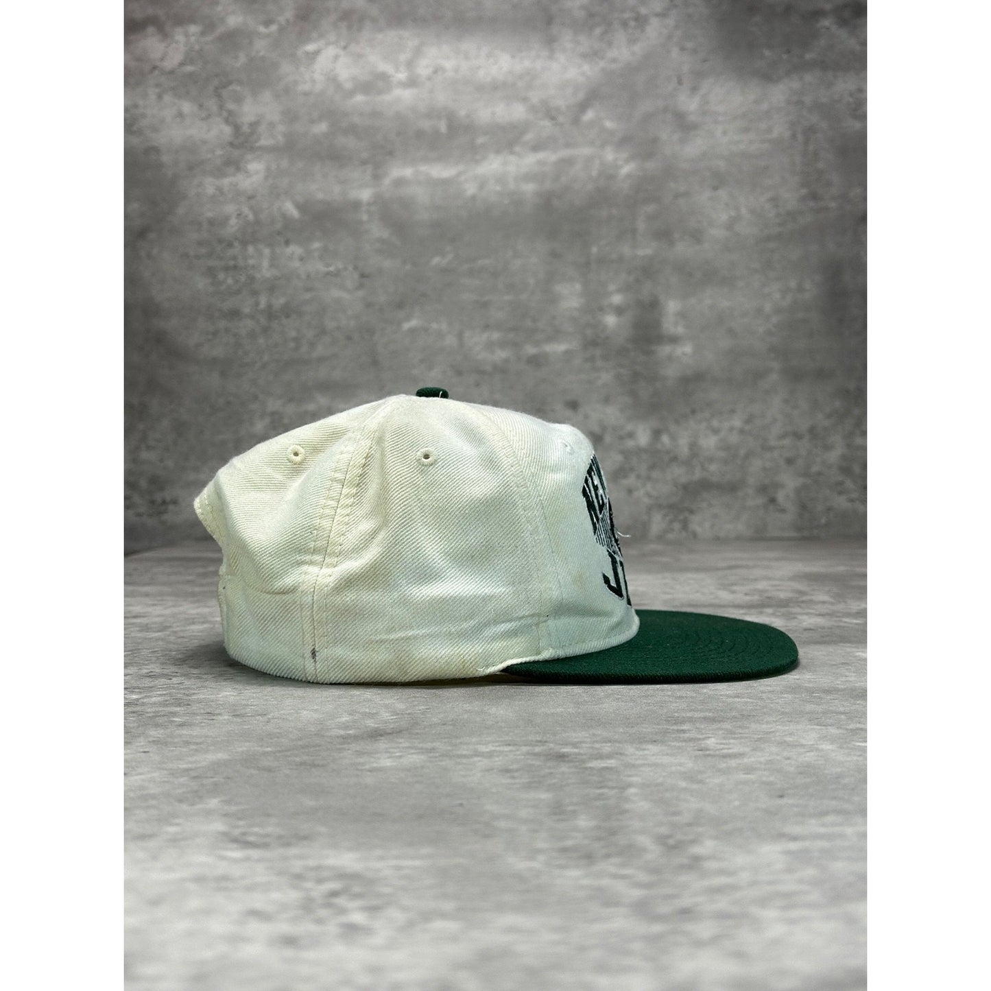 Vintage New York Jets NFL Embroidered Logo Spellout Snapback Hat OSFA