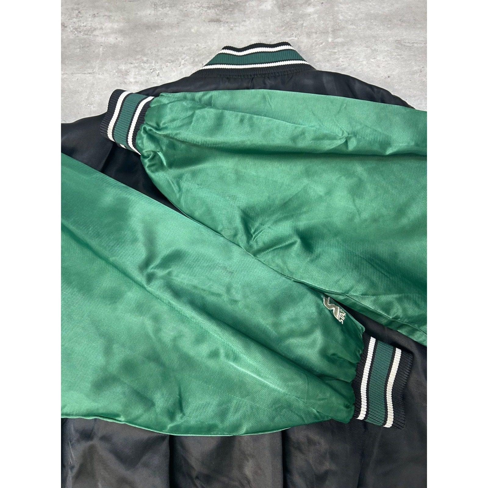 Vintage 90s Buffalo Bisons MiLB Starter Satin Bomber Jacket Size XL