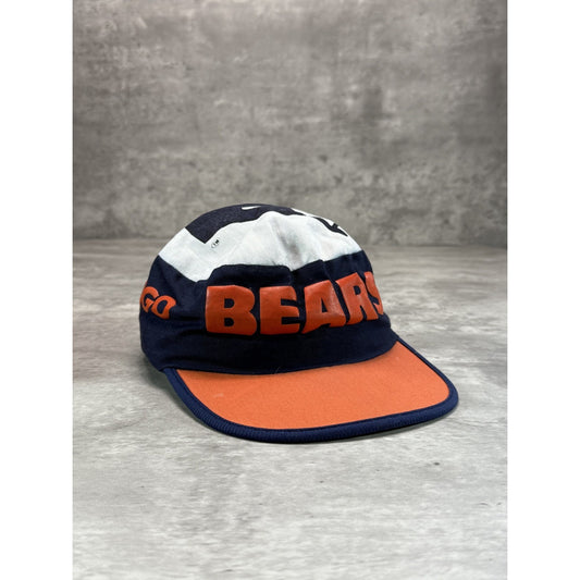 Vintage 80s Chicago Bears NFL Helmet Graphic Football Fitted OSFA