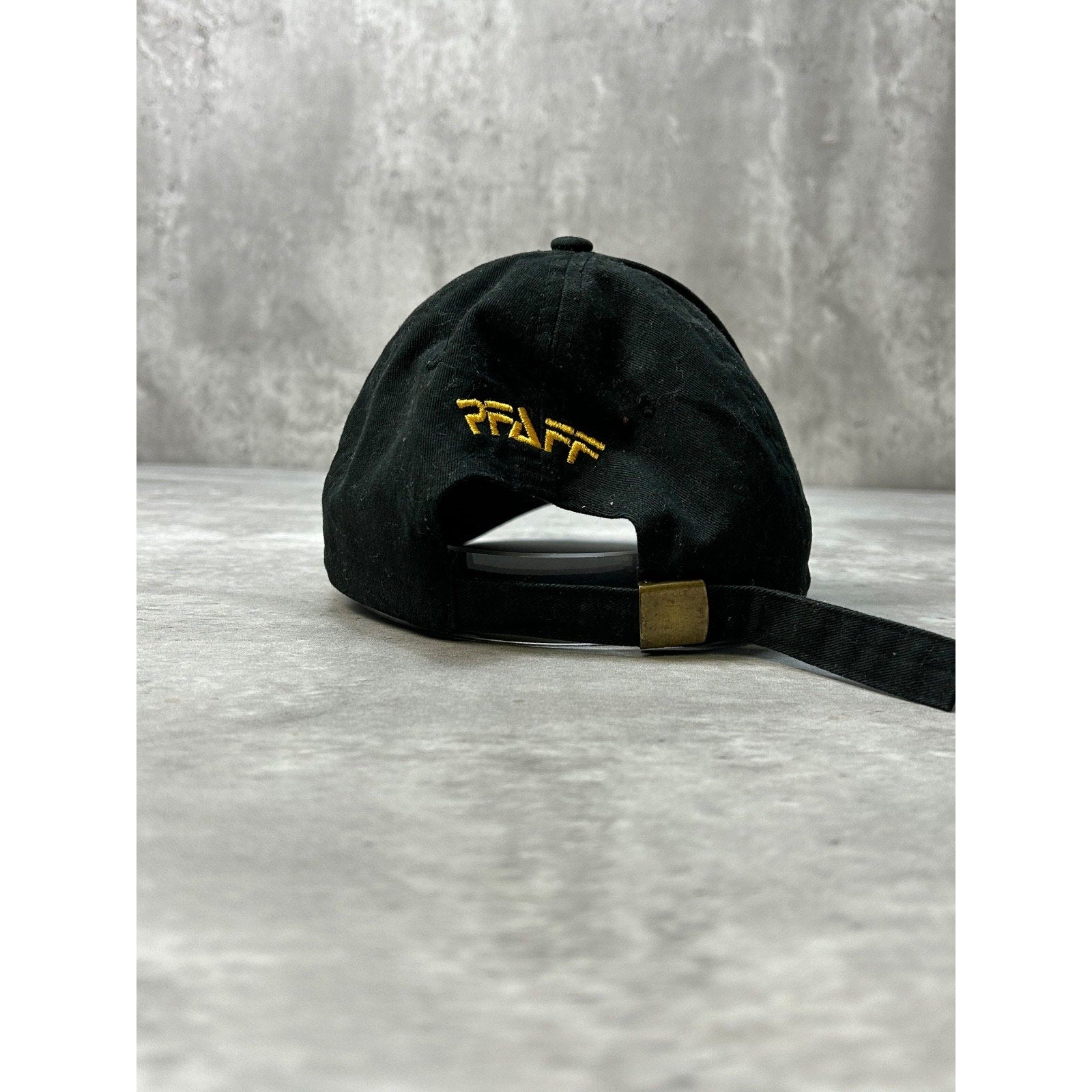 Vintage Porsche Embroidered Logo Black Strapback Hat OSFA