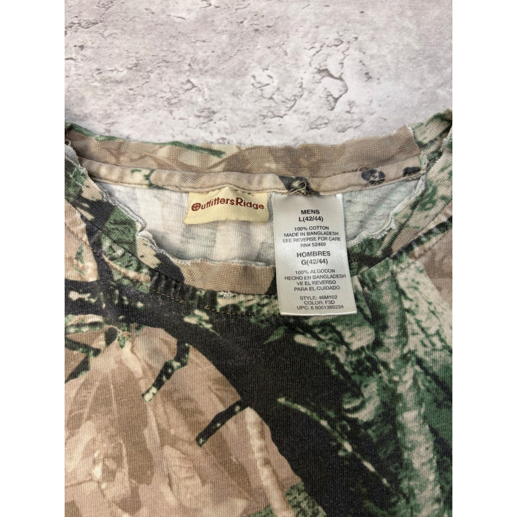 Vintage Outfitters Ridge Fusion 3D Camo Long Sleeve Hunting T-Shirt Size Large