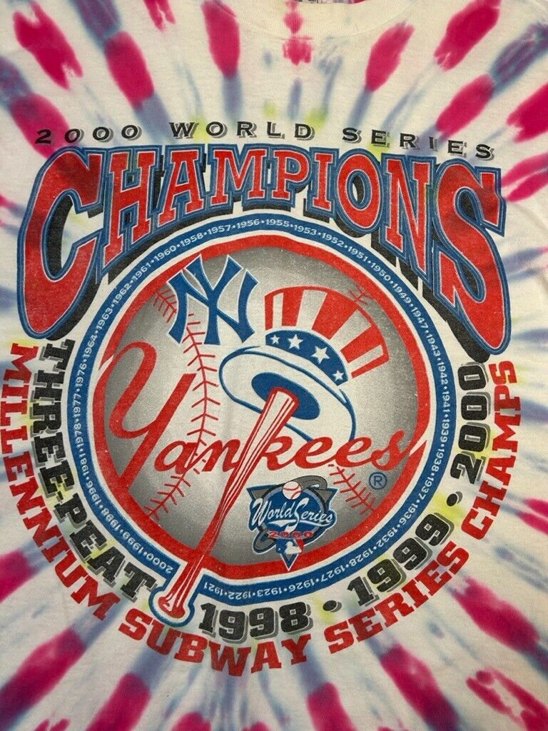 Vintage 2000 New York Yankees World Series Champs MLB Graphic T-Shirt Size XL