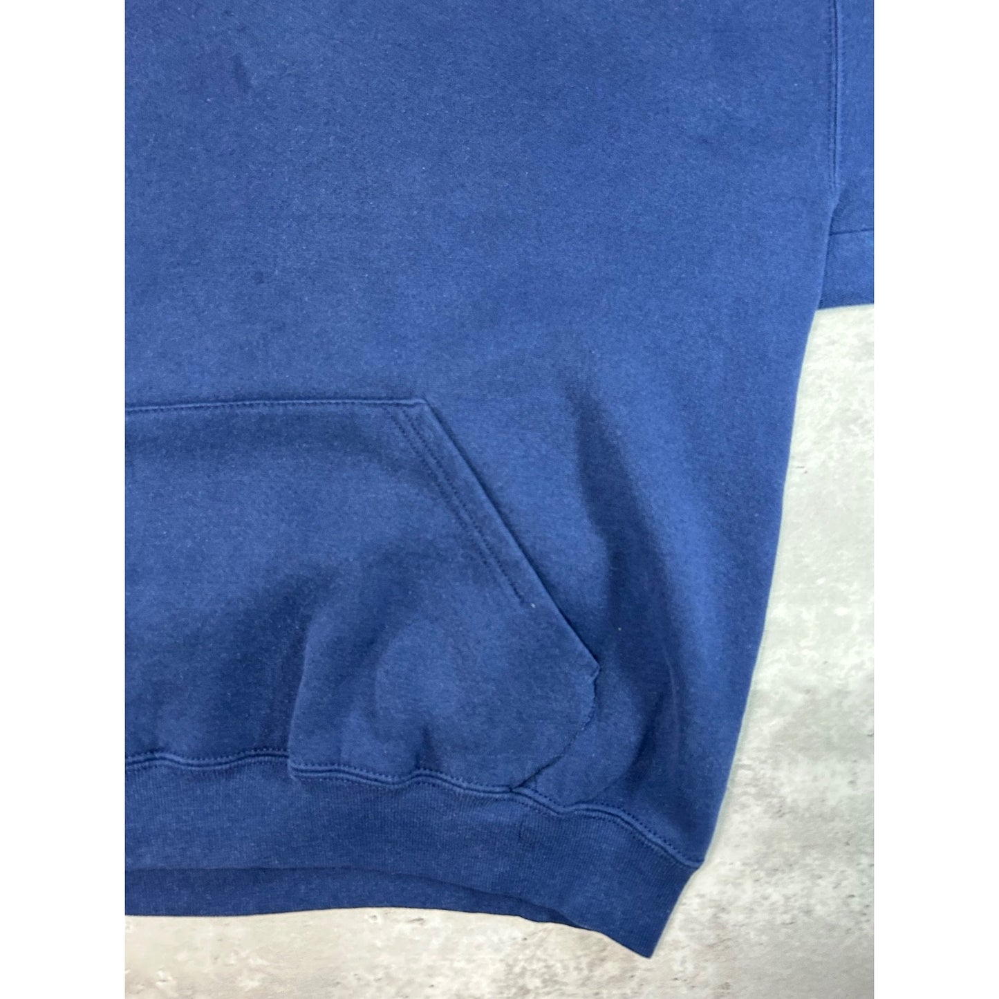 Vintage 90s Blank Pullover Hooded Sweatshirt Size XL Navy Blue