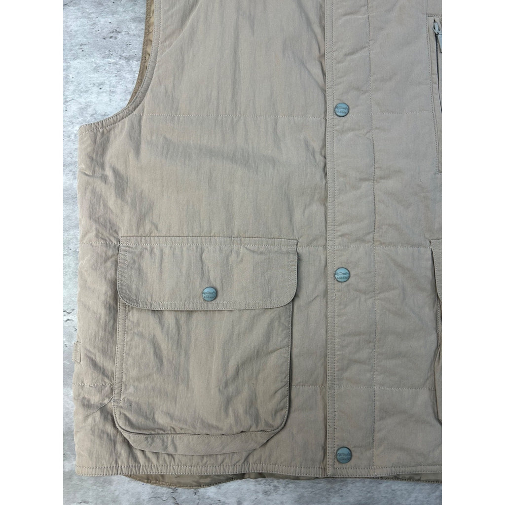 Vintage 90s L.L. Bean Insulated Full Zip Nylon Vest Size Large