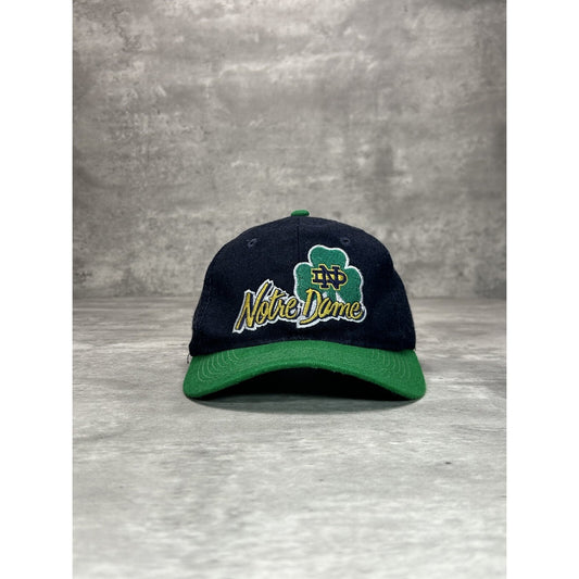 Vintage 90s Notre Dame Fighting Irish NCAA Collegiate Spellout Snapback Hat OSFA