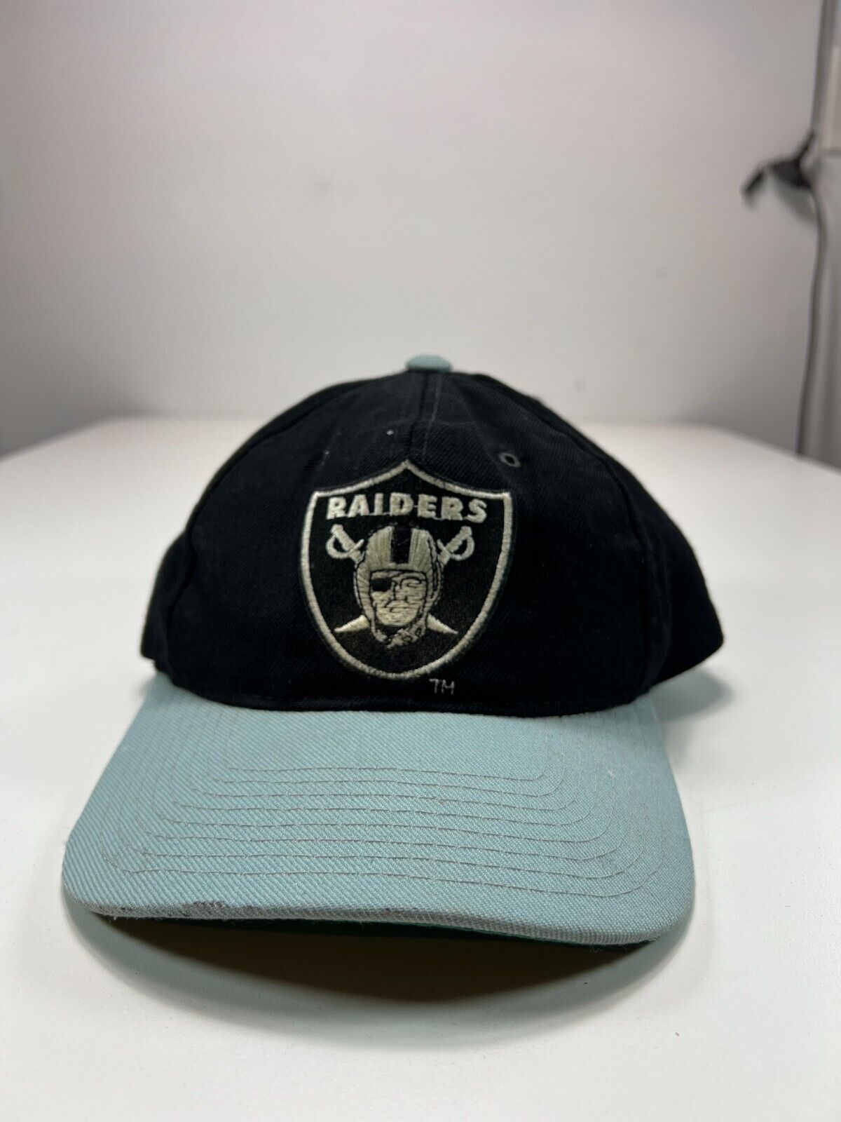 Vintage 90s Oakland Raiders NFL 100% Wool Plain Logo Starter Snapback Hat OSFA