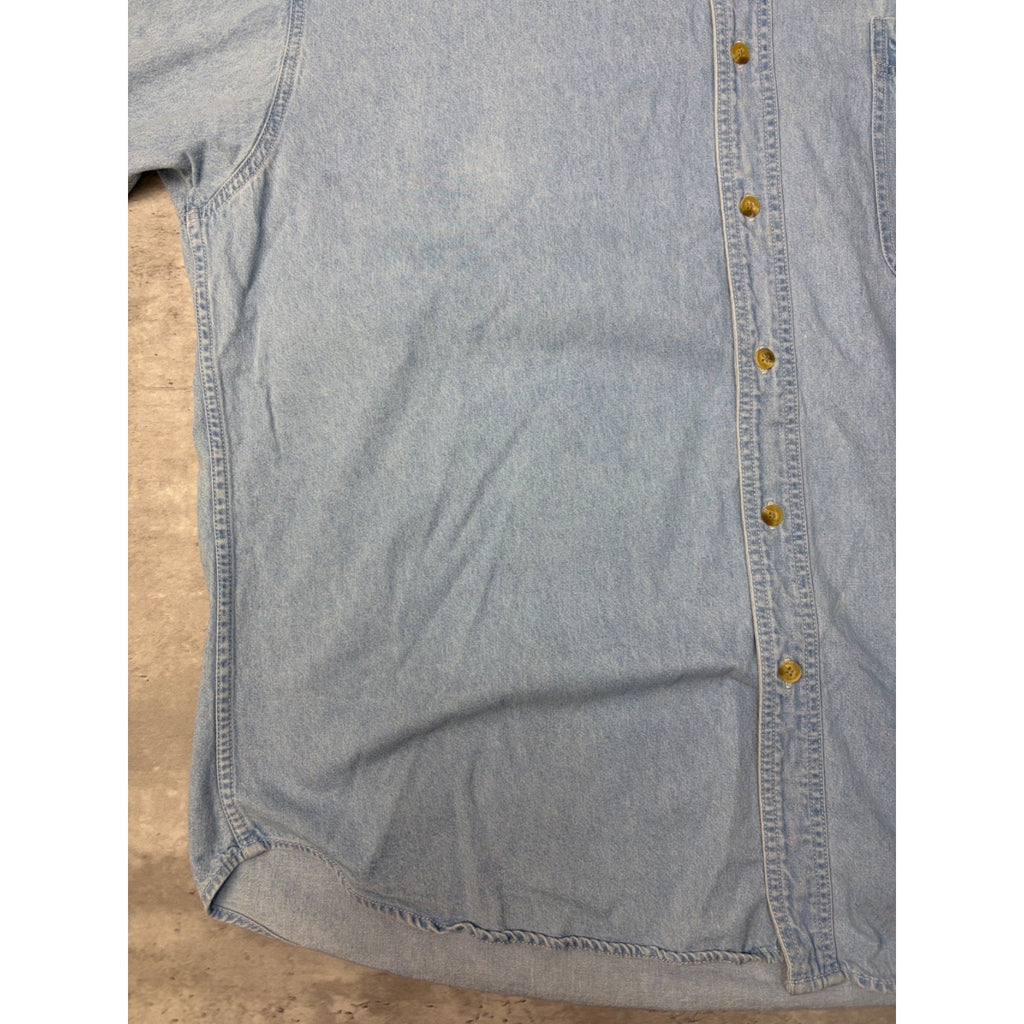 Vintage Dale Earnhardt #3 Nascar Embroidered Denim Button Up Shirt Size XL