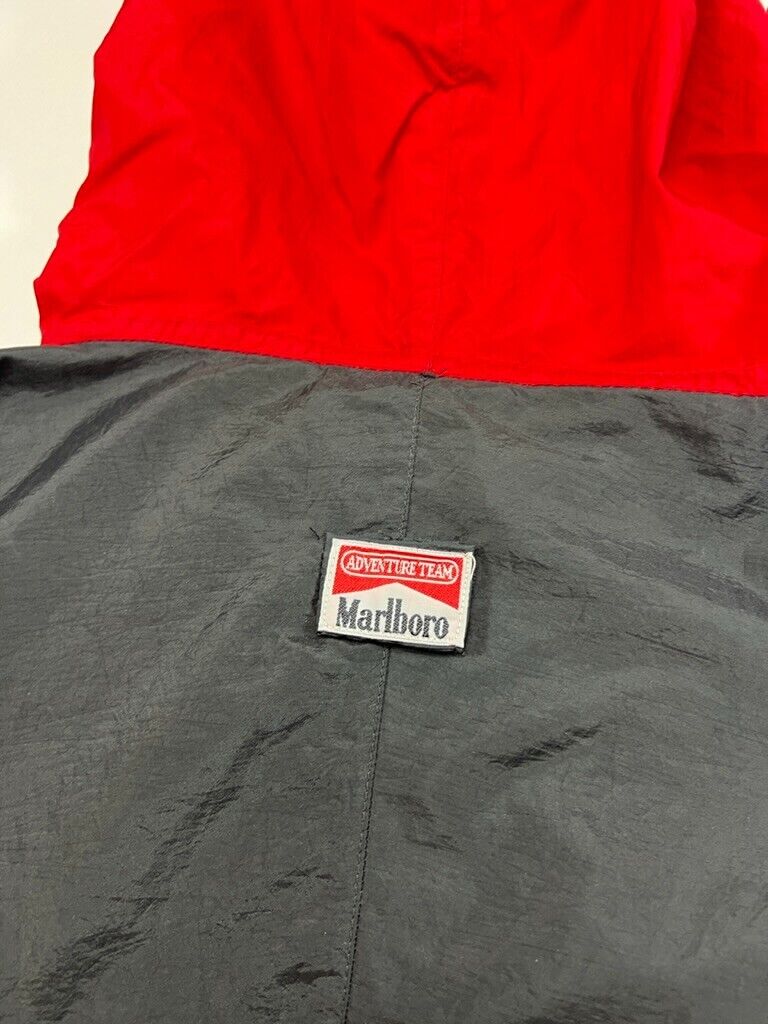 Vintage 90s Marlboro Adventure Team Full Zip Windbreaker Jacket Size XL Red