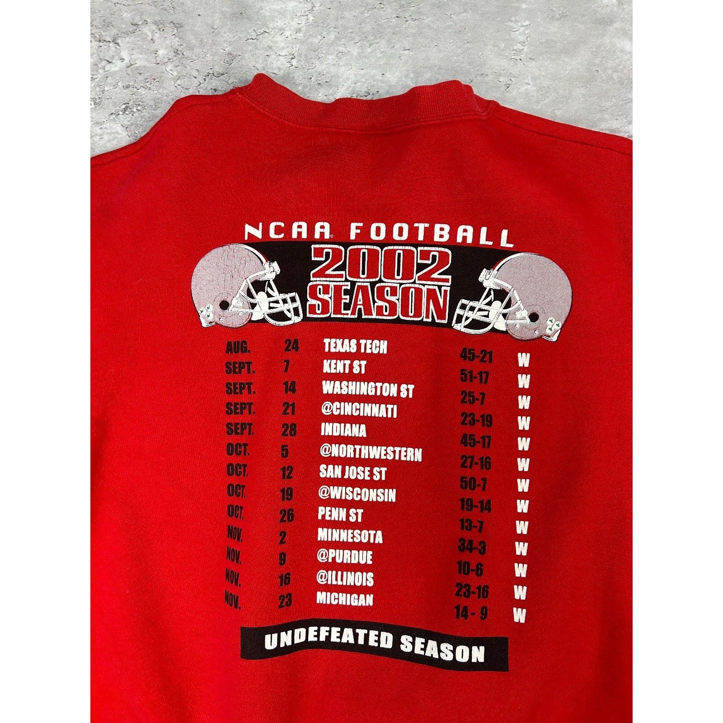 Vintage 2002 Ohio State Buckeyes NCAA Undefeated Football Sweatshirt YOUTH Large