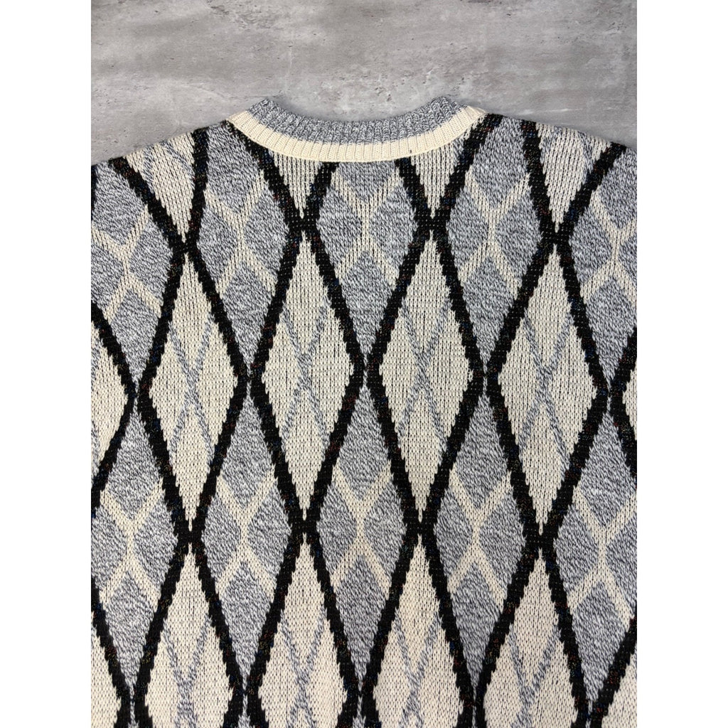 Vintage J.J. Cochran Geometric Pattern Pullover Knit Sweater Size Medium