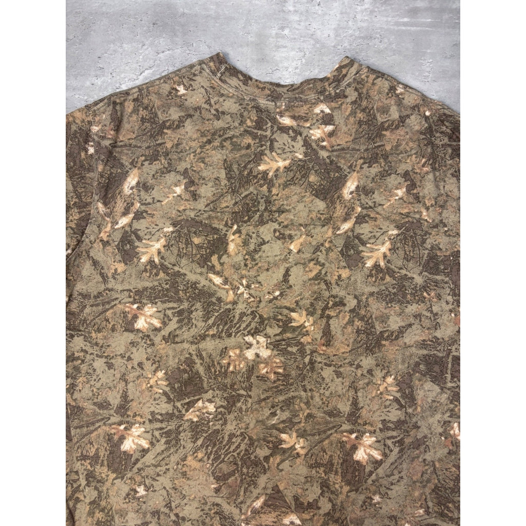 Vintage Arizona Jean Co Tree Camo Boxy Fit Hunting T-Shirt Size Large