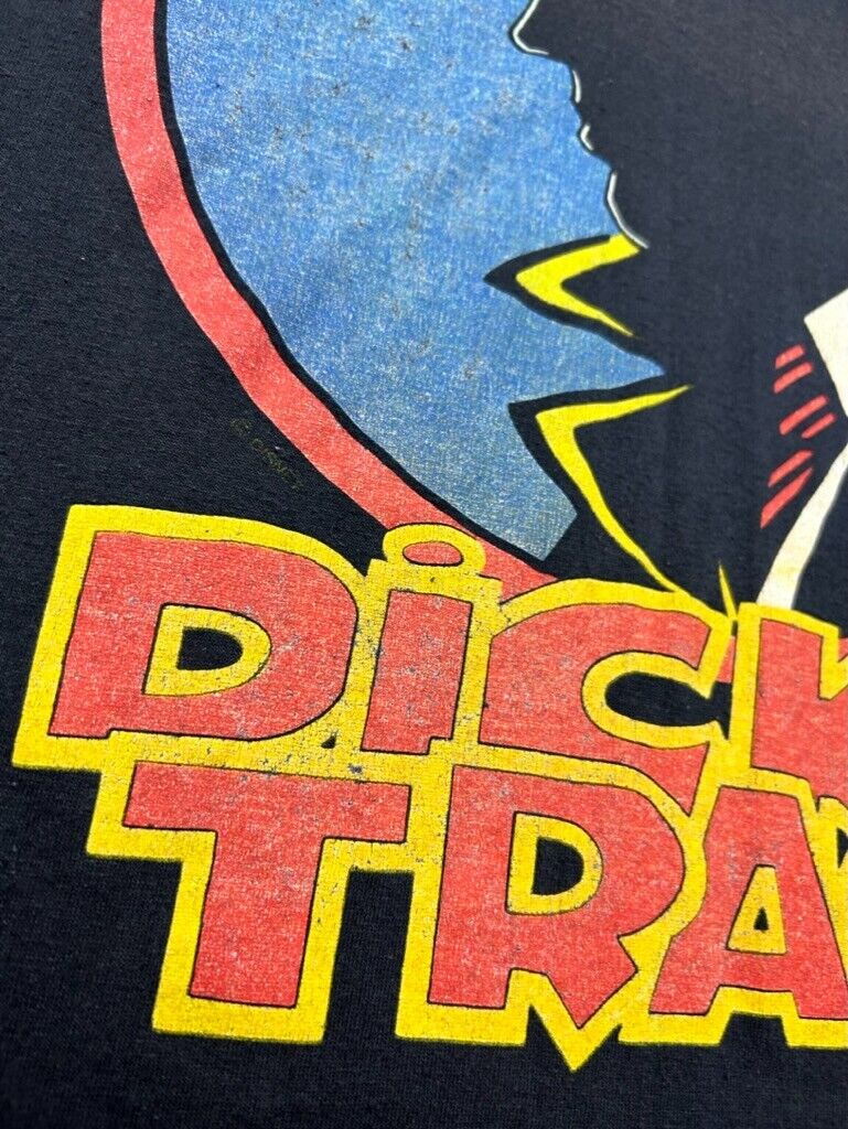 Vintage 90s Dick Tracy TV Show Promo Graphic T-Shirt Size XL