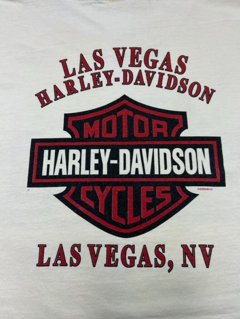 Harley Davidson Las Vegas Motorcycle Graphic T-Shirt Size 3XL White