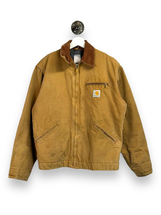 Vintage 90s Carhartt Blanket Lined Canvas Work Wear Detroit Jacket Size Large