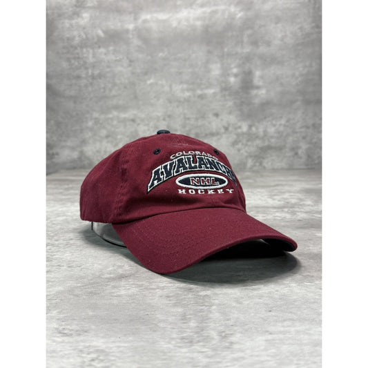 Vintage Colorado Avalanche NHL Embroidered Spellout Hockey Strapback Hat OSFA