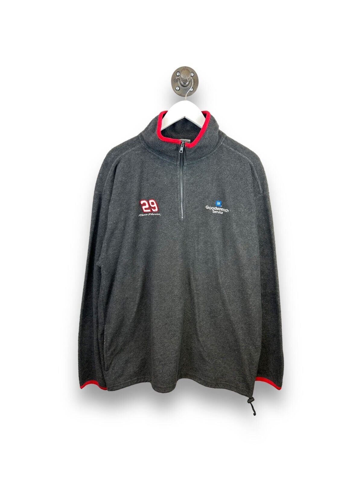 Vintage Kevin Harvick #29 1/4 Zip Fleece Nascar Racing Sweatshirt Size Large