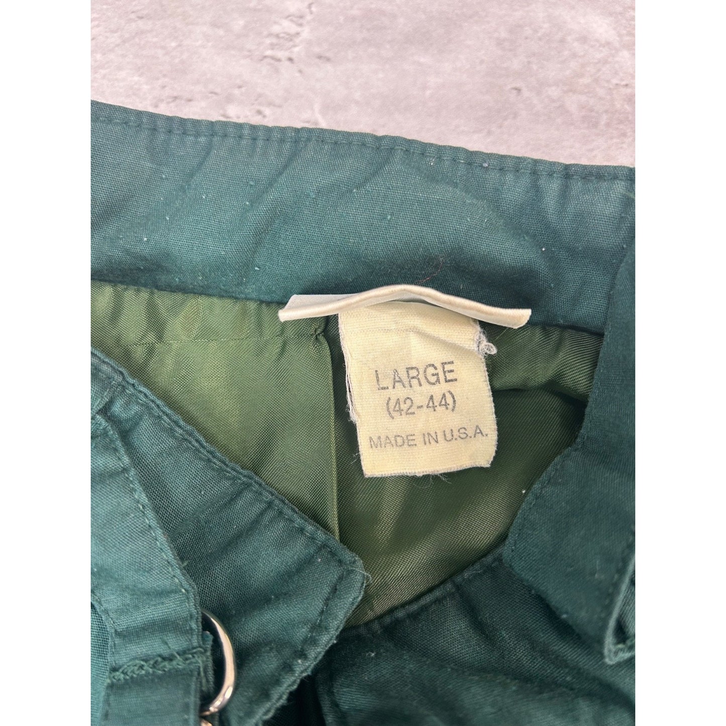 Vintage Lotus Embroidered Logo Full Zip Multi Pocket Bomber Jacket Size Large