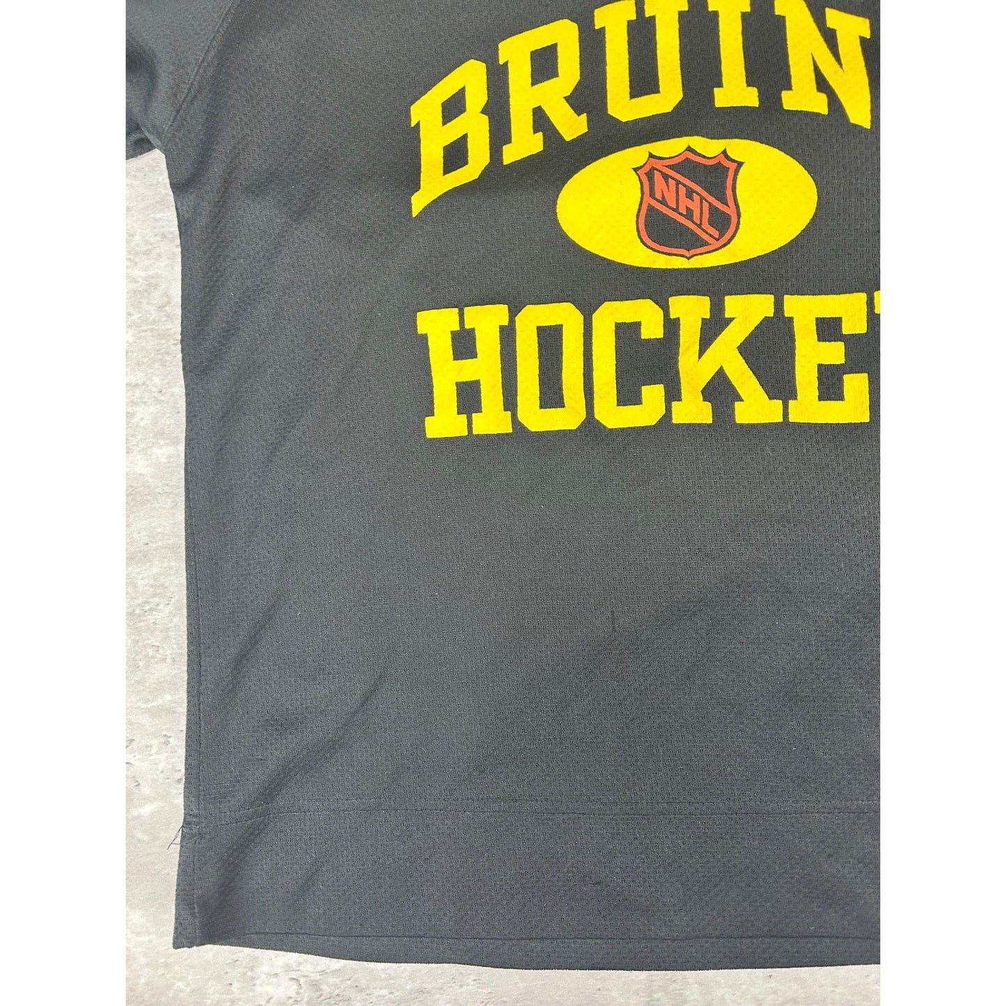Vintage 90s Boston Bruins NHL 3/4 Sleeve Starter Hockey Jersey Size YOUTH L/XL