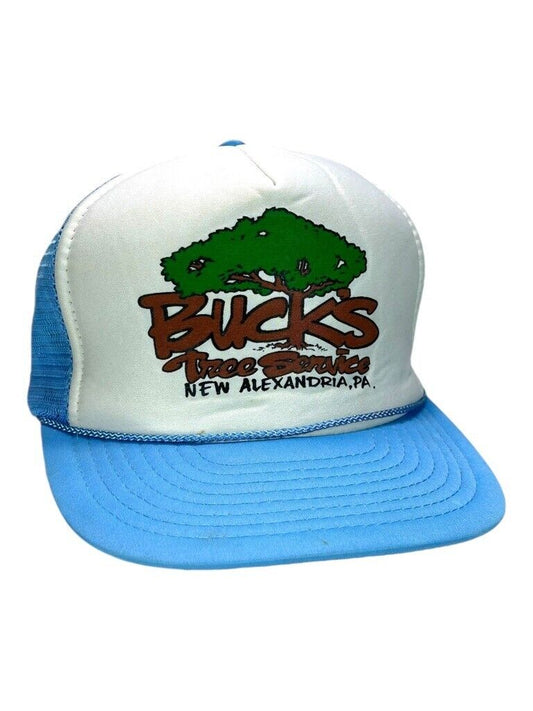 Vintage Bucks Tree Service Graphic Trucker Snapback Hat OSFA