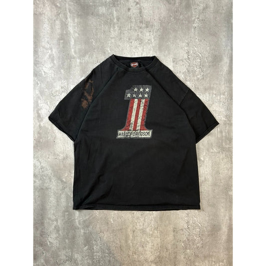 Harley Davidson Motorcycles #1 Powderkeg Graphic T-Shirt Size 2XL Black