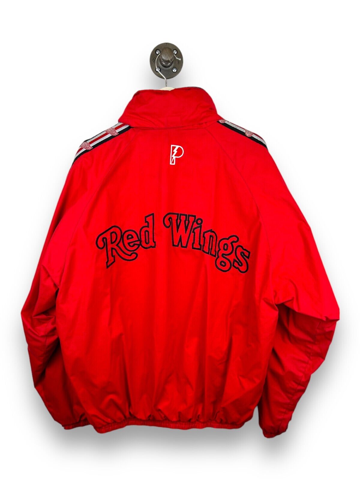 Vintage 90s Detroit Red Wings NHL Pro Player Full Zip Insulated Jacket Sz Large