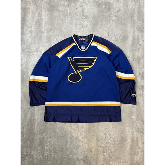 Vintage 90s St Louis Blues NHL Stitched CCM Hockey Jersey Size Large