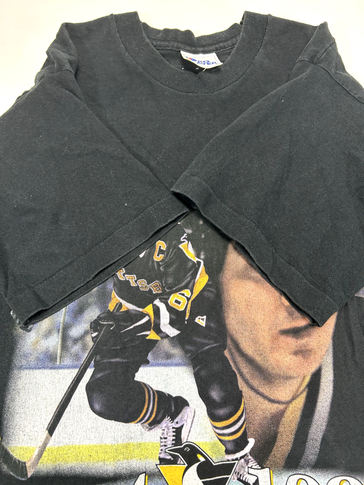 VTG 1997 Mario Lemieux #66 Pittsburgh Penguins Player Graphic T-Shirt Sz Medium