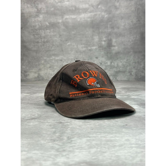 Vintage 90s Cleveland Browns NFL Embroidered Spellout Snapback Hat OSFA