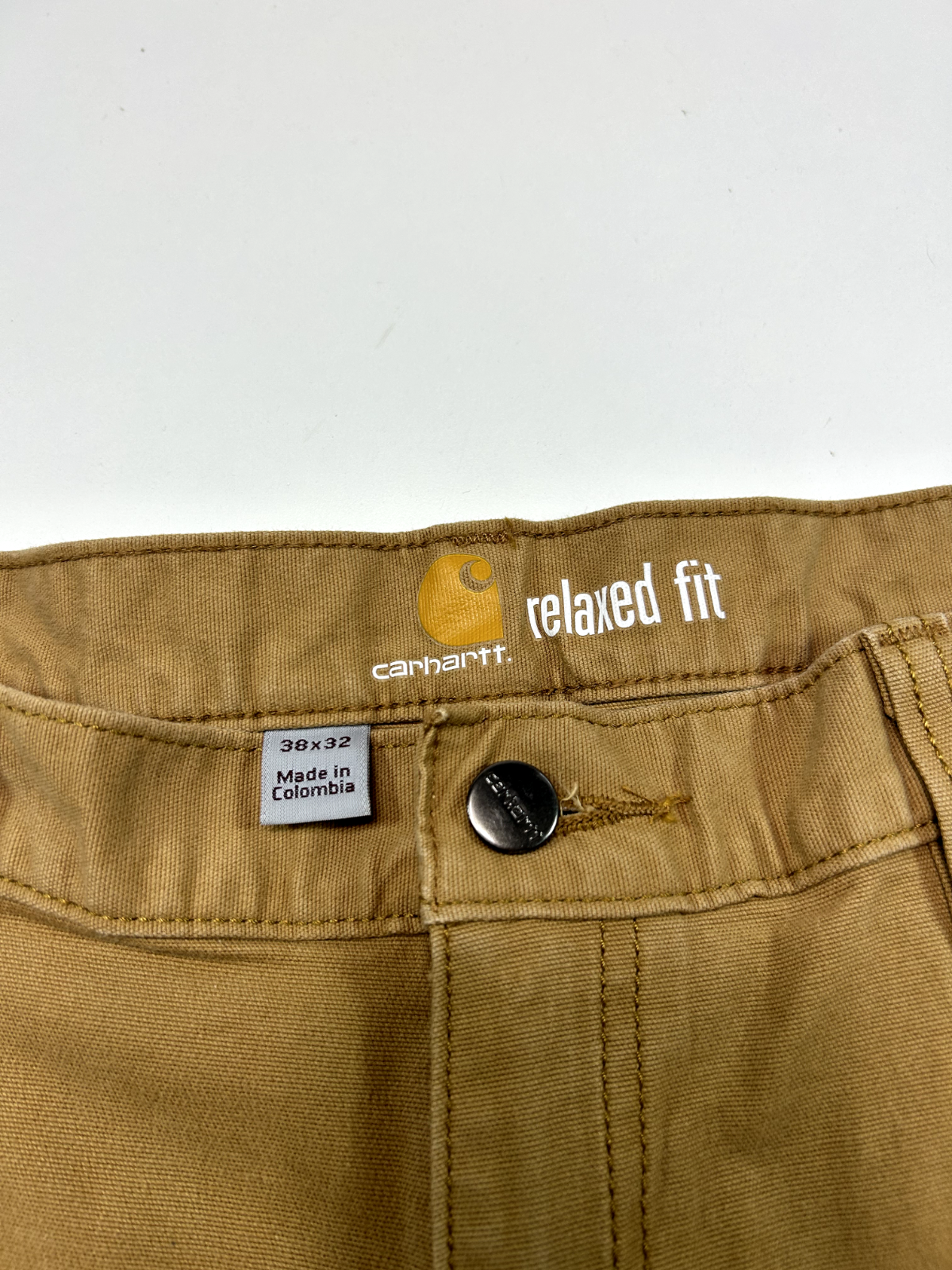 Carhartt Relaxed Fit Workwear Five Pocket Pants Size 38 Beige