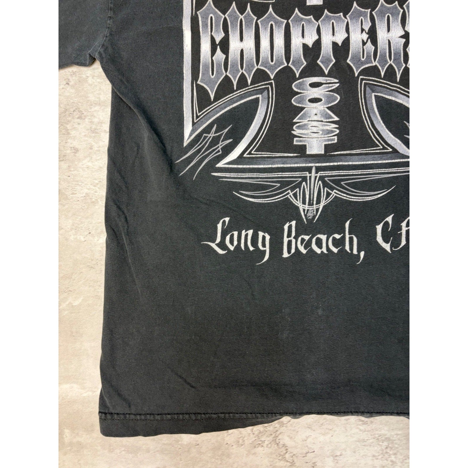 Vintage Y2K West Coast Choppers Sleeve Spellout Long Sleeve T-Shirt Size Large