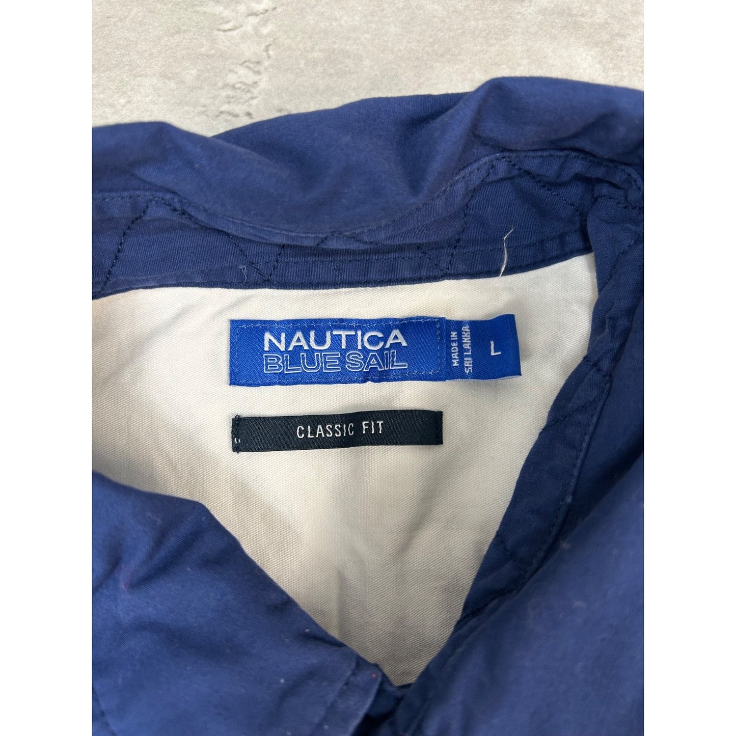 Nautica N83 Hydro Race Embroidered Long Sleeve Button Up Shirt Size Large