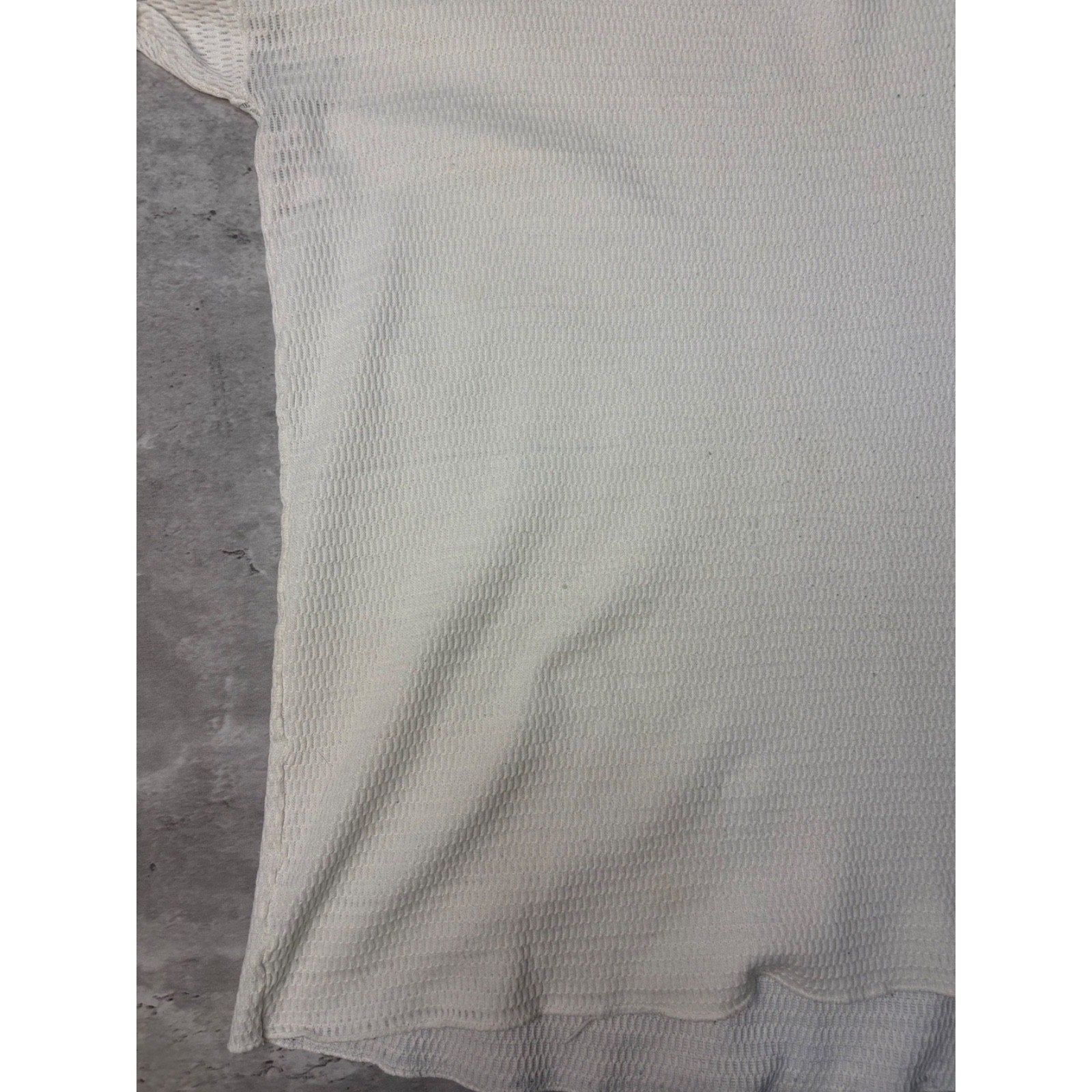 Vintage 1970s Hanes Waffle Print Thermal Long Sleeve T-Shirt Size XL