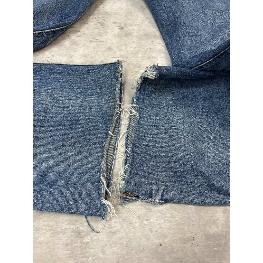 Vintage Y2K Parasuco Frayed Distressed Medium Wash Denim Pants Size 38