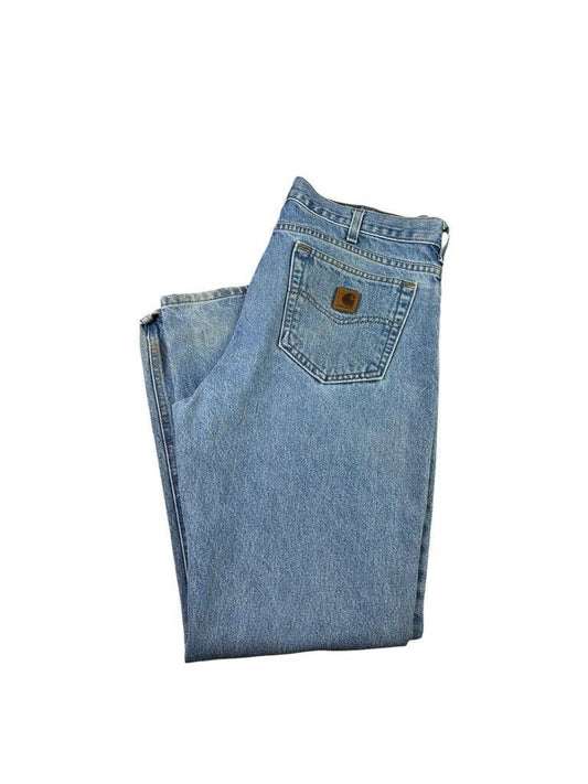 Vintage Carhartt Light Wash Work Wear Denim Pants Size 36W B18STW