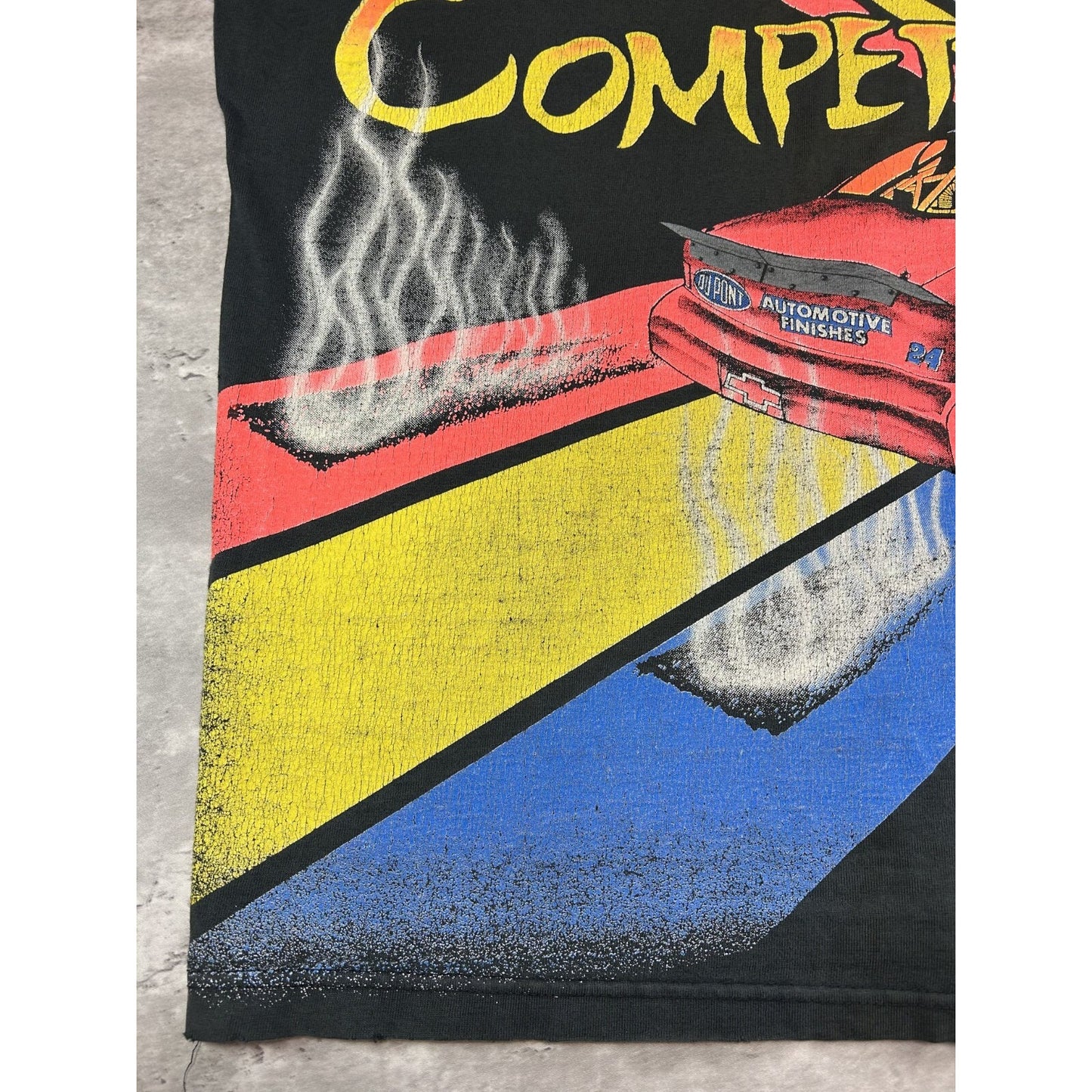 VTG 1995 Jeff Gordon #24 Dupont Racing Nascar All Over Print T-Shirt Size Large