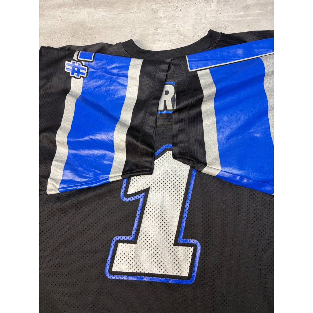 Vintage 90s The Rock #1 Electrifying Graphic Spellout Football Jersey Size 2XL
