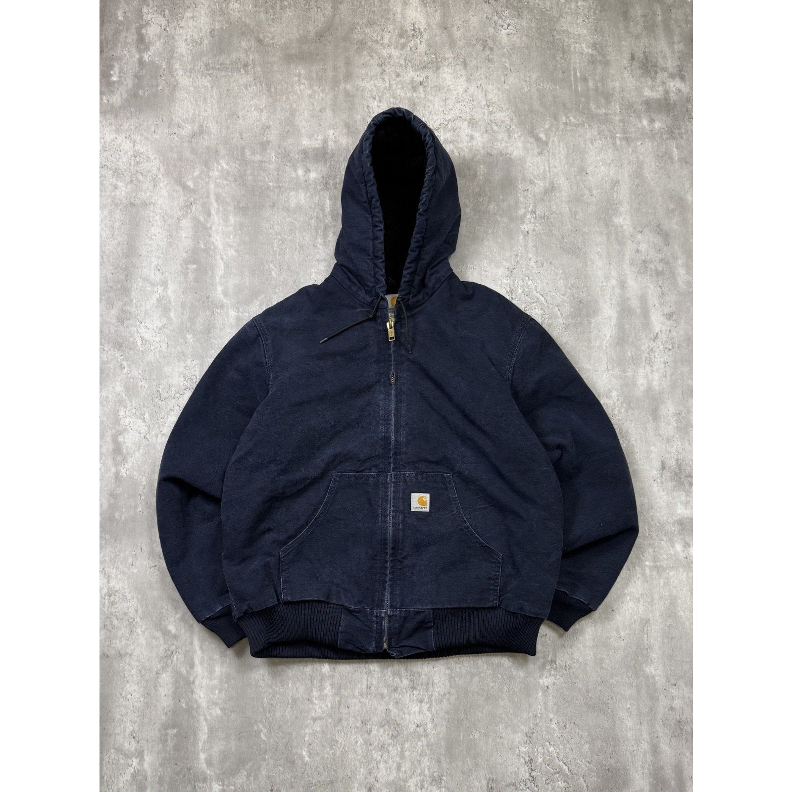 Vintage Carhartt Canvas Workwear Hooded Active Jacket Size Medium J140 DNY