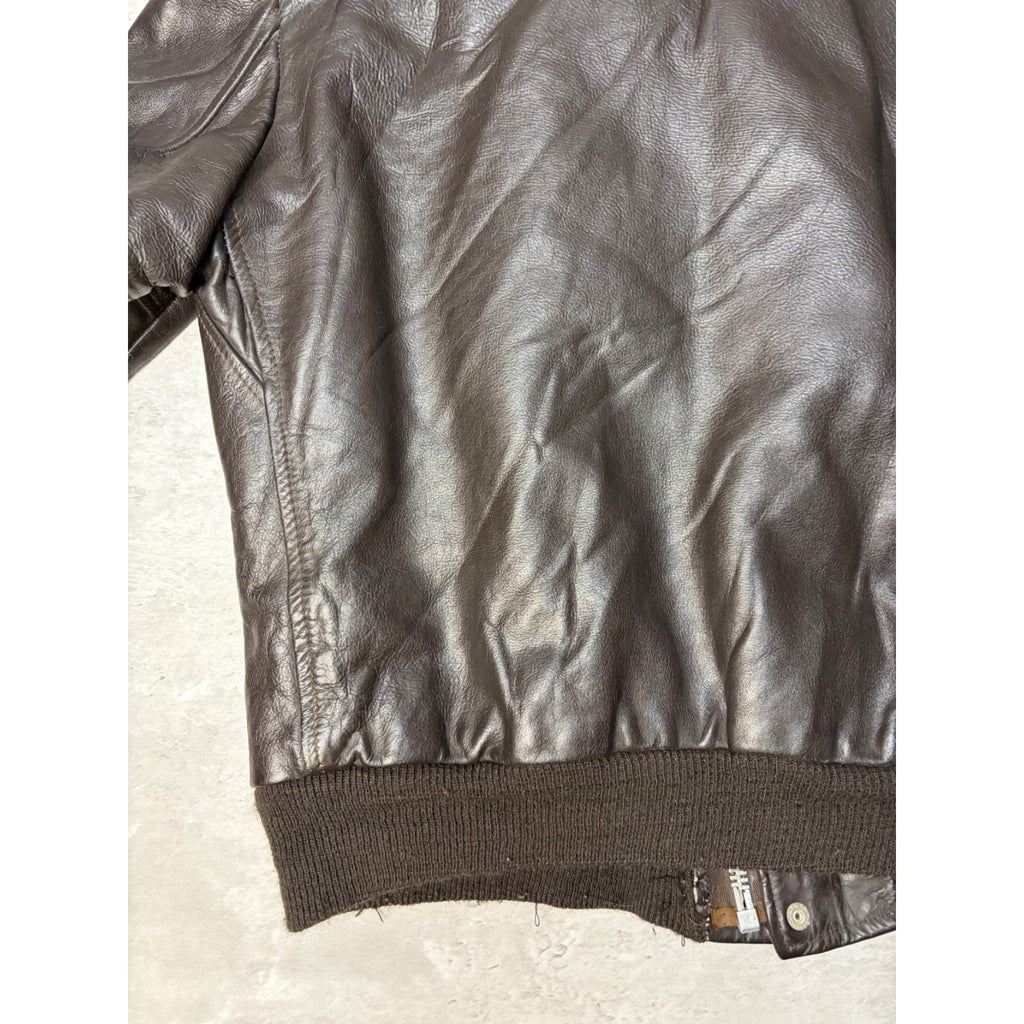 Vintage 1970s Cooper G1 Goatskin Flight Bomber Jacket Size Small