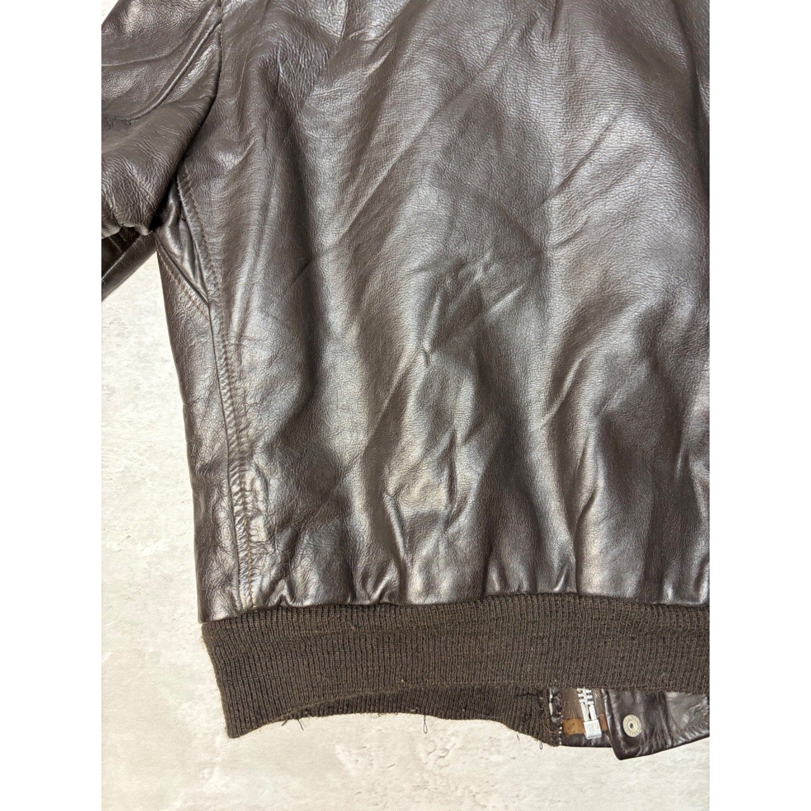 Vintage 1970s Cooper G1 Goatskin Flight Bomber Jacket Size Small