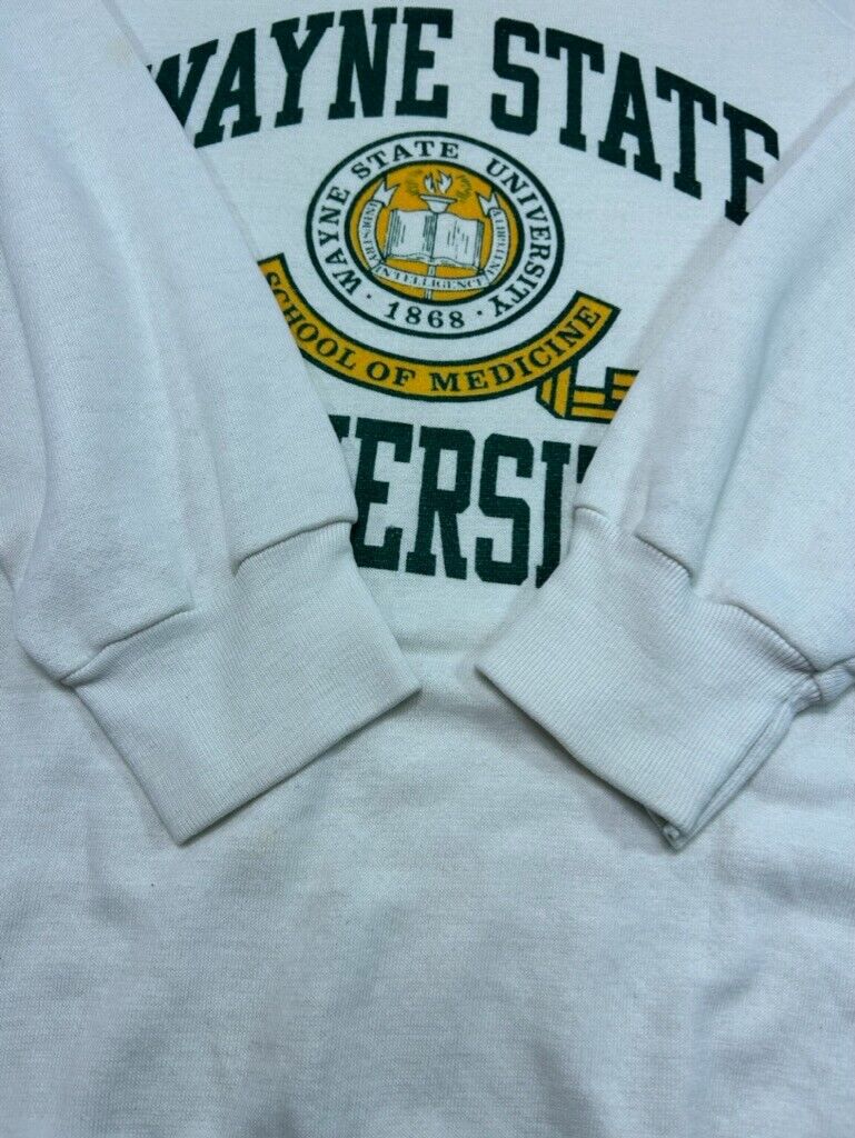 Vintage 80s Champion Wayne State University Collegiate Crest Sweatshirt Size XL