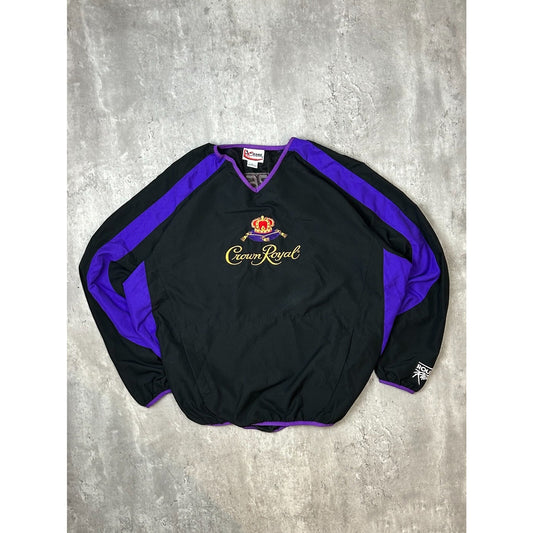 Vintage Jamie McMurray #24 Nascar Crown Royale Embroidered Pullover Jacket Sz XL