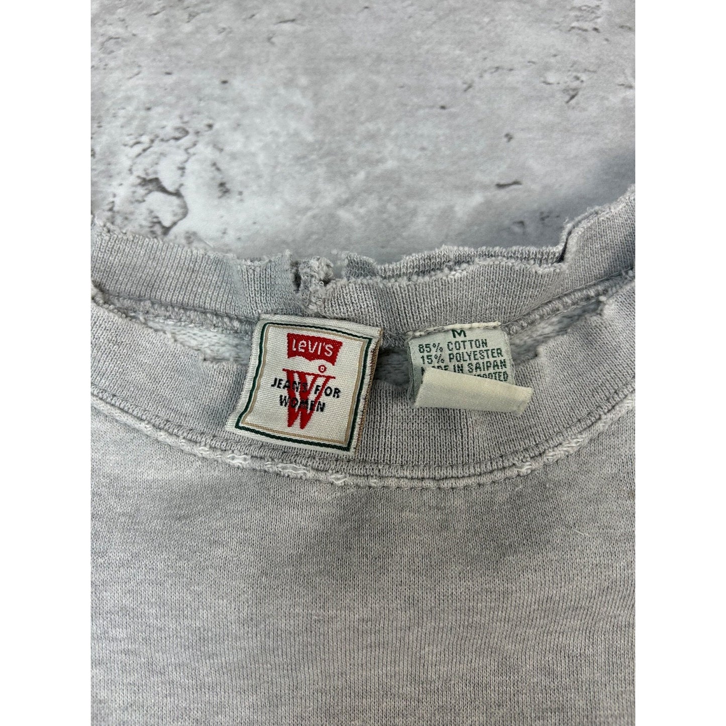 Vintage 90s Levis Jeanswear Embroidered Spellout Graphic Sweatshirt Size Medium